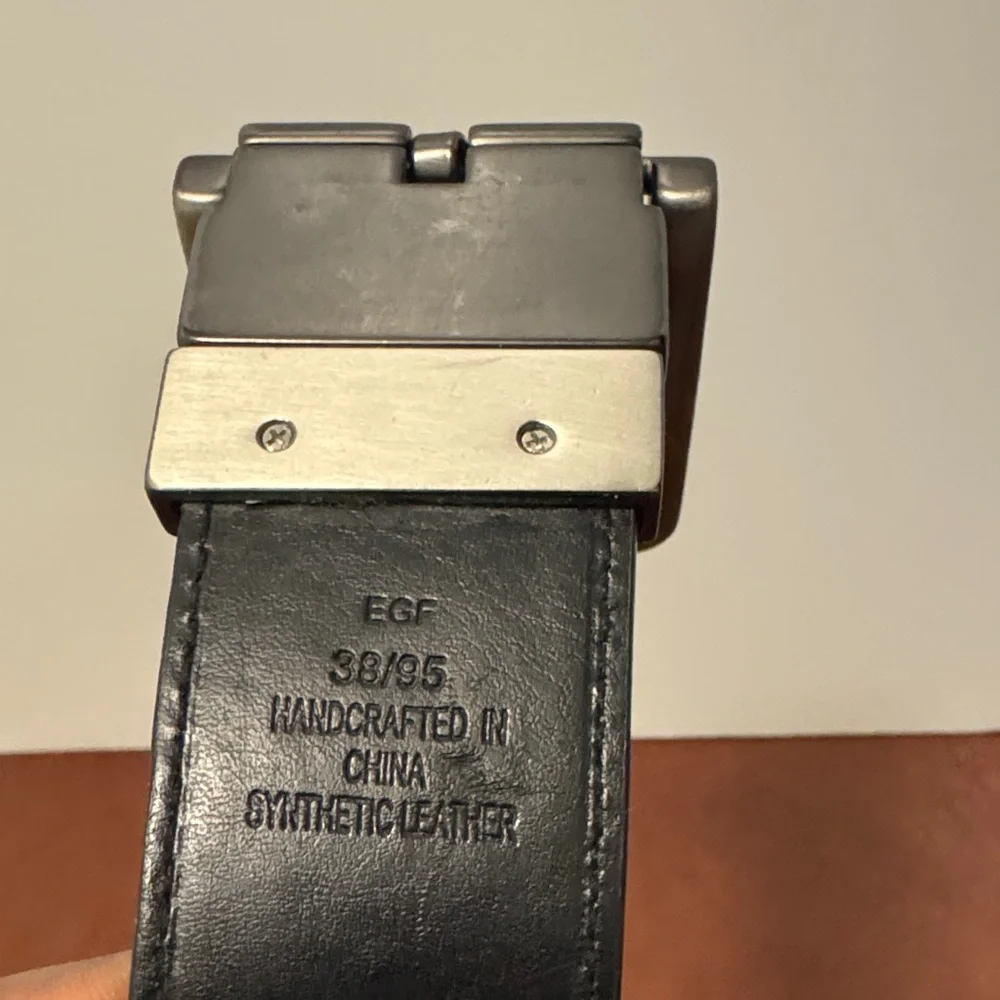 Reaction Kenneth Cole Brown Belt with Silver Buckle